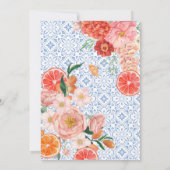 Thats amore mediterranean blue tiles bridal shower kaart (Achterkant)