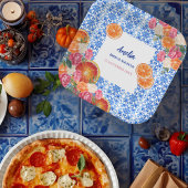 Thats amore mediterranean blue tiles bridal shower papieren bordje