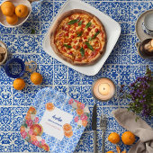 Thats amore mediterranean blue tiles bridal shower papieren bordje
