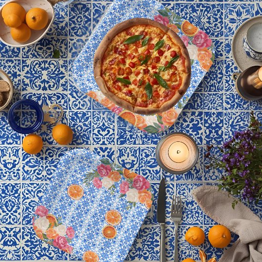 Thats amore mediterranean blue tiles bridal shower papieren bordje