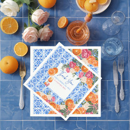 Thats amore mediterranean blue tiles bridal shower servet