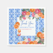 Thats amore mediterranean blue tiles bridal shower servet (Voorkant)