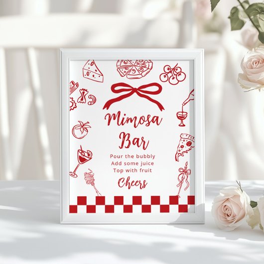 That's Amore Mimosa bar Bubbly bar Italian theme Poster