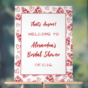 That's Amore Pizza Bruidsfeest Welkomstbord Acryl Bord