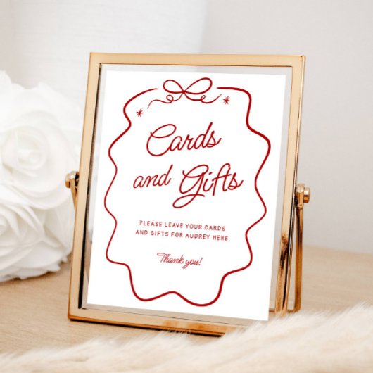 That's Amore Red Doodle Cards and Gifts Display Po Poster