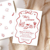 That's Amore Red Doodle Frame Bridal Shower Kaart