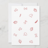 That's Amore Red Doodle Frame Bridal Shower Kaart (Achterkant)