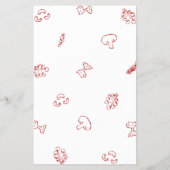 That's Amore Red Doodle Frame Bridal Shower Menu (Achterkant)