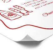 That's Amore Red Doodle Frame Spritz Station Small Poster (Hoek)