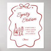 That's Amore Red Doodle Frame Spritz Station Small Poster (Voorkant)