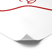 That's Amore Red Doodle Frame Welcome  Poster (Hoek)