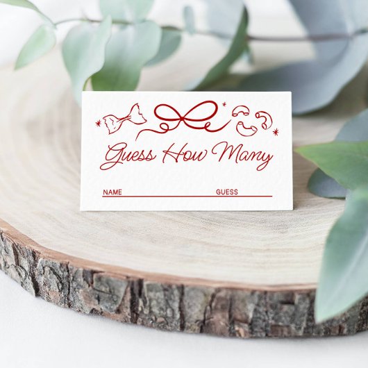 That's Amore, Red Doodle Guess How Many Game Card Informatiekaartje