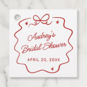 That's Amore, Red Doodle Personalized Shower Bedankjes Labels (Voorkant)