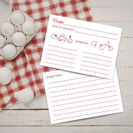 That's Amore Red Doodle Recipe Card Informatiekaartje