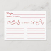 That's Amore Red Doodle Recipe Card Informatiekaartje (Voorkant)