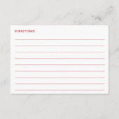 That's Amore Red Doodle Recipe Card Informatiekaartje (Achterkant)