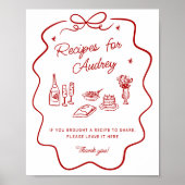 That's Amore Red Doodle, Recipe Drop Off Sign Poster (Voorkant)