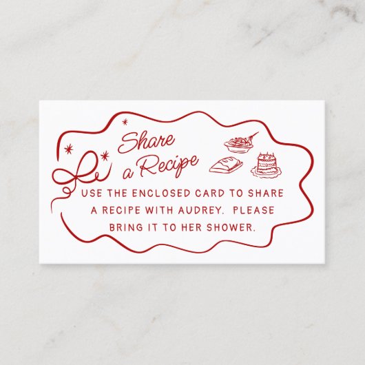 That's Amore, Red Doodle Share a Recipe Card Informatiekaartje (Voorkant)