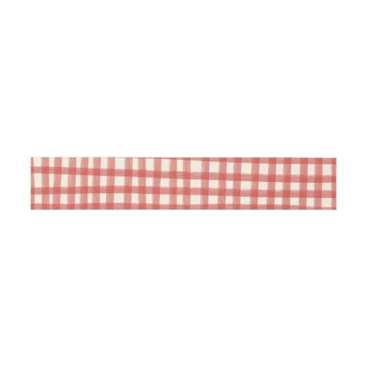 That's Amore Red Plaid Gingham Custom  Uitnodigingen Wikkel (Vlak)