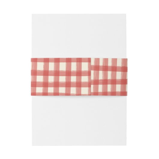 That's Amore Red Plaid Gingham Custom  Uitnodigingen Wikkel (Achterkant Voorbeeld)
