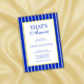 That's Amore Striped Blue & Yellow Wedding Kaart