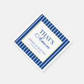 That's Amore Striped Blue & Yellow Wedding Servet (Hoek)
