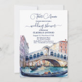 That's Amore Watercolor Venice Wedding Shower Kaart (Voorkant)