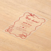 That's Amore Whimsical Hand Drawn Bridal Shower Acryl Uitnodigingen (Laagn)