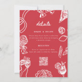 "That's Amore" Whimsical Italian Bridal Shower Kaart (Achterkant)