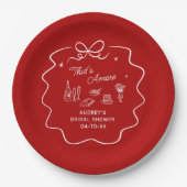 That's Amore, White Doodle Personalized Red Papieren Bordje (Voorkant)