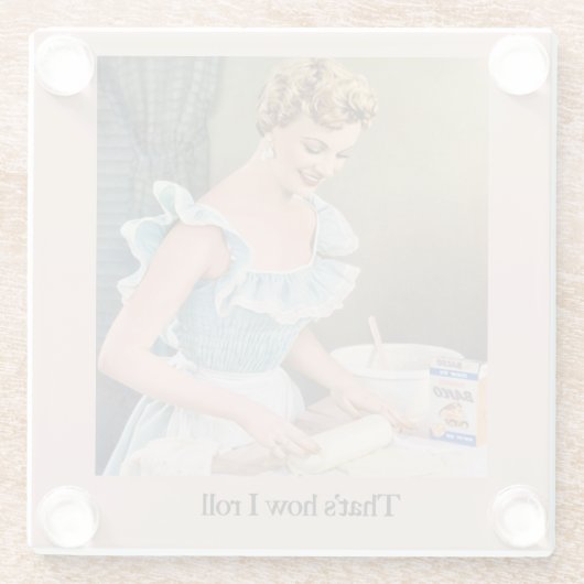 That's How I Roll Glazen Onderzetter (Achterkant)