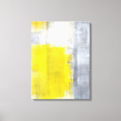 'That's It' Grijze en Gele Abstracte Kunst Canvas Afdruk (Voorkant)
