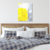'That's It' Grijze en Gele Abstracte Kunst Canvas Afdruk (Insitu (Slaapkamer))