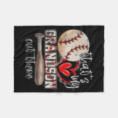 That's My Grandson Out There Baseball Fleece Deken (Voorkant (Horizontaal))