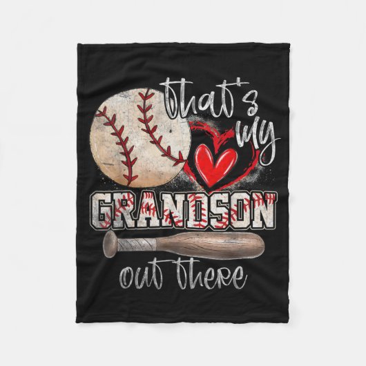 That's My Grandson Out There Baseball Fleece Deken (Voorkant)