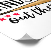 That's My Grandson Out There Baseball Grandma Squa Poster (Hoek)