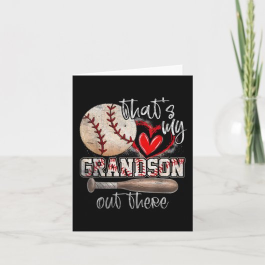 That's My Grandson Out There Baseball Kaart (Voorkant)