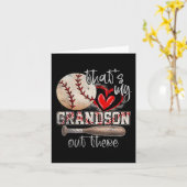 That's My Grandson Out There Baseball Kaart (Gele Bloem)