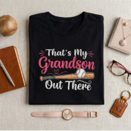 That's My Grandson Out There Baseball Tri-Blend Shirt