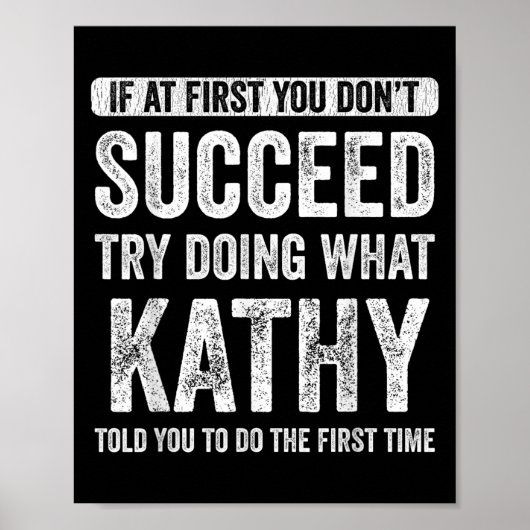 That's My Name Co. Kathy Women's Black Modern Lett Poster (Voorkant)