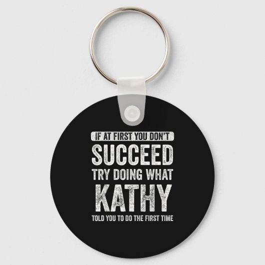 That's My Name Co. Kathy Women's Black Modern Lett Sleutelhanger (Voorkant)