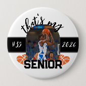 That's my Senior Basketball player for parent Ronde Button 4,0 Cm (Voorkant)