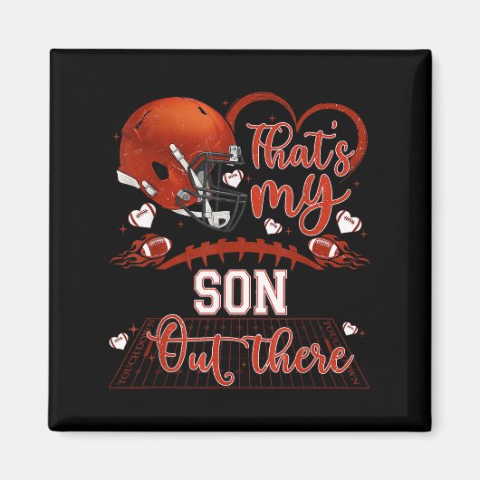 That's My Son Out There Funny Football Mom Mama Da Magneet (Voorkant)