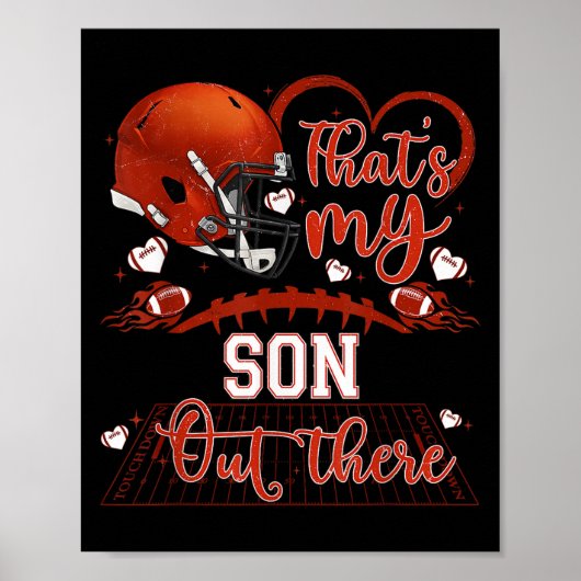 That's My Son Out There Funny Football Mom Mama Da Poster (Voorkant)