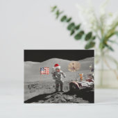 That's One Small Step for Santa Apollo 17  Feestdagenkaart (Staand voorkant)