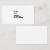 THAT'S RIGHT, I AM A SPEECH LANGUAGE PATHOLOGIST VISITEKAARTJE (Voorkant / Achterkant)