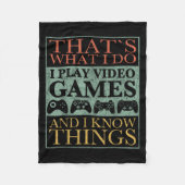 That's What I Do Game Funny Video Games Gift Tee  Fleece Deken (Voorkant)