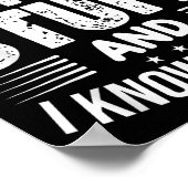 That's What I Do I Fix Stuff And I Know Things Fun Poster (Hoek)