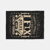 That's What I Do I Fix Stuff And Know Things Funny Fleece Deken (Voorkant (Horizontaal))