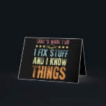 That's What I Do I Fix Stuff Funny Mechanic Bedankkaart<br><div class="desc">1</div>